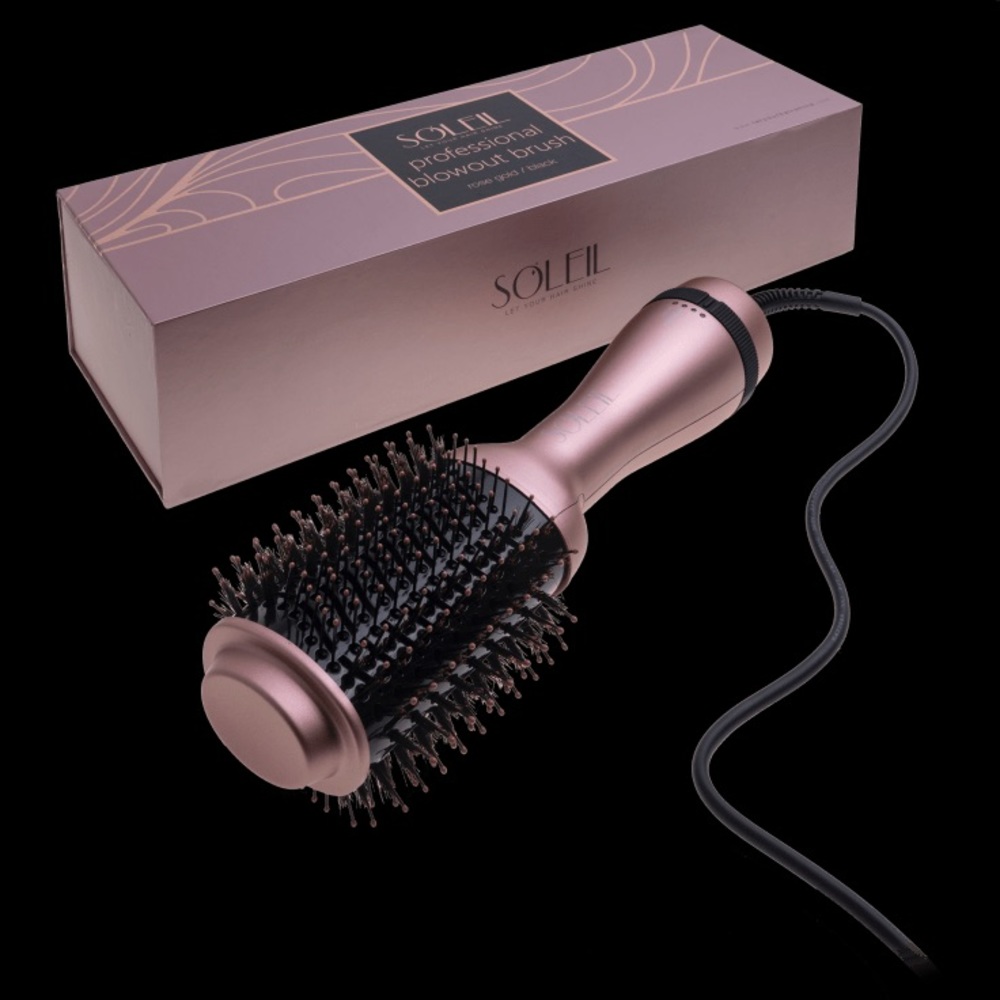 New in box - Soleil Round Blower Brush - Rose Gold